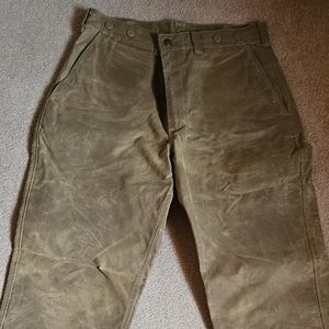 Filson Men's waxed khaki pants size 34